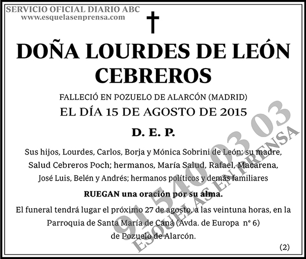 Lourdes de León Cebreros